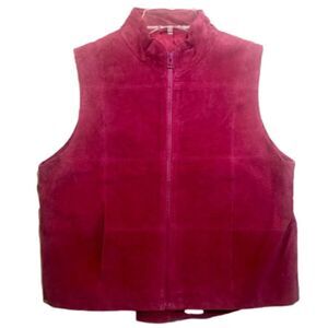 Arizona Jean Company Suede Vest in Hot Pink Women’s Large